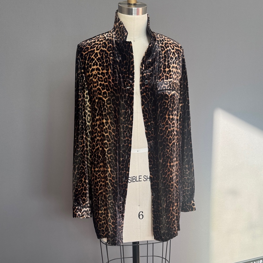KOOPLES VELVET LEOPARD Women's Shirt/Jacket  NWT